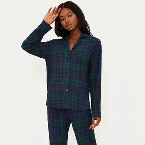 Beach Riot-Livy Top & Connie Pant Set- Wintergreen Plaid